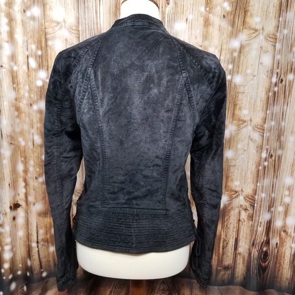 Free People Black Velvet Women's M Slant Zip-Up Jacket With Pockets - Picture 13 of 15